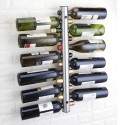 Rack de vino para 12 botellas acero inoxidable Cocina
