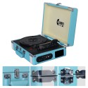 Tocadiscos Bluetooth 3 Velocidades con Maleta Celeste Tocadiscos y Tornamesas