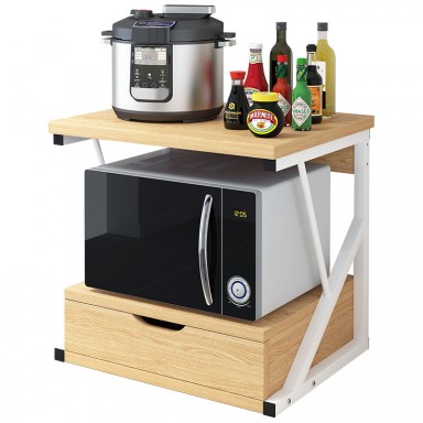 Rack microonda madera clara Cocina