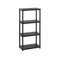 Estante Solido Decorativo 12" 4N Negro Hogar
