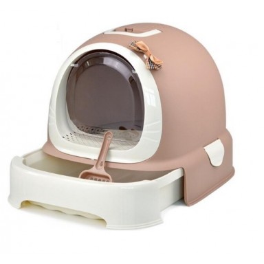 Arenero para Gato + Bandeja Inferior Beige Mascotas