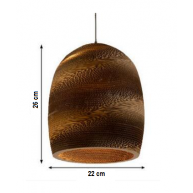 Lámpara Origami Rustica Ovalada 004 Iluminación