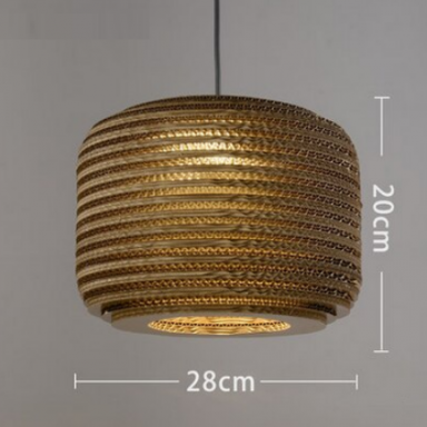 Lámpara Origámica Rustica Cilindrica 005 Iluminación