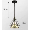 Lampara metalica piramidal 001B Iluminación