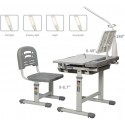 Escritorio + Silla Ergonomica para niños Gris Mesas