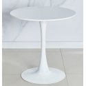 Mesa Redonda Minimal Blanca 80x80 Mesa plegable, Mesas