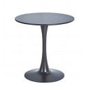 Mesa Redonda Minimal Negra 80x80 Mesa plegable, Mesas