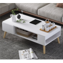 Mesa de centro Memphis Blanca Mesa plegable, Mesas