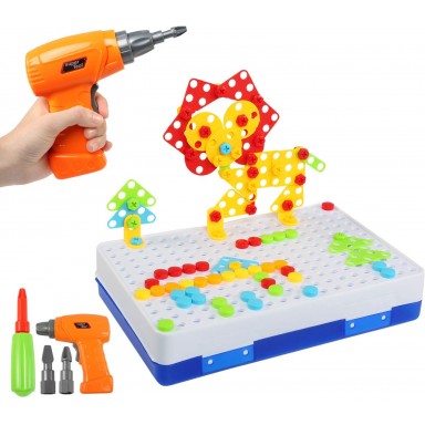 Mosaico interactivo + Herramientas Montessori. Kit 237 piezas Niños