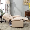 Bergere Reclinable Ibiza Leather Crema Sofás