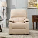 Bergere Reclinable Ibiza Leather Crema Sofás
