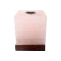 Lampara de sal aromaterapia cubo blanca Himalaya