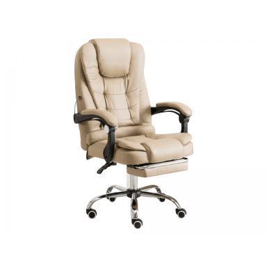 Silla Ejecutiva Masajeadora Beige Sillas