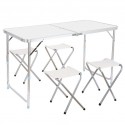 Mesa de camping plegable con sillas. Terraza y Jardin