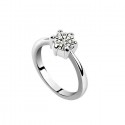 Anillo solitario con cristal tipo Swarovski Belleza
