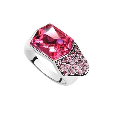 Anillo con cristales tipo Swarovski Joyas