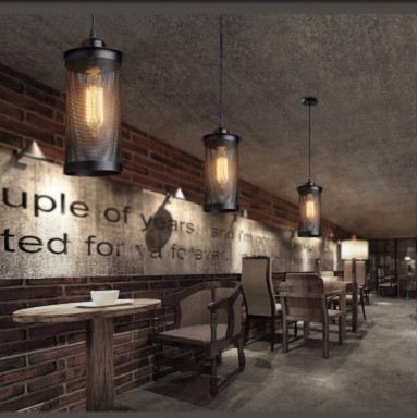 Lampara colgante industrial tubular L02 Iluminación