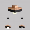 Lampara cuadrada wooden L12 Iluminación