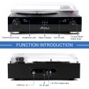 Tocadiscos Bluetooth negro LPSC-015 Tocadiscos y Tornamesas