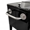 Cooler Retro Metalico 60 Litros Negro Hogar