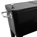 Cooler Retro Metalico 60 Litros Negro Hogar