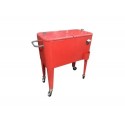Cooler Retro Vintage 60L ROJO Terraza y Jardin