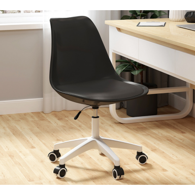 Silla de Oficina Eames acolchada Negro Sillas de oficina