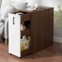 Mueble lateral con cajon Caoba LFS015 Mesa plegable, Mesas