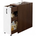 Mueble lateral con cajon Caoba LFS015 Mesa plegable, Mesas