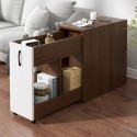 Mueble lateral con cajon Caoba LFS015 Mesa plegable, Mesas