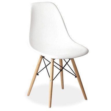 Sillas EAMES DSW. Pack cuatro unidades color Blanco Sillas Modernas Tipo Eames DSW