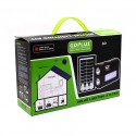 Kit Linterna Solar + 3 Ampolletas + Panel Iluminación
