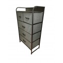 Mueble Organizador de Tela Grey 08BK Organizacion