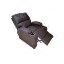 Bergere reclinable Ibiza leather Cafe Sofás