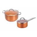 Juego de bateria 1 olla con tapa + 1 Cacerola con tapa Zunmial Cocina