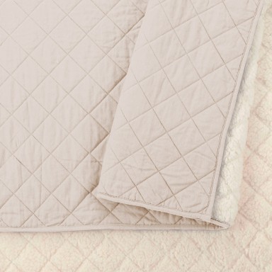 Quilt Velvet Termico Sherpa Crema 2Plazas Cubrecamas y Quilts