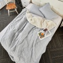 Quilt Velvet Termico Sherpa GREY King Cubrecamas y Quilts