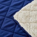 Quilt Velvet Termico Sherpa Azul KING Cubrecamas y Quilts