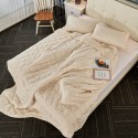 Quilt Velvet Termico Sherpa Crema 1,5P Cubrecamas y Quilts