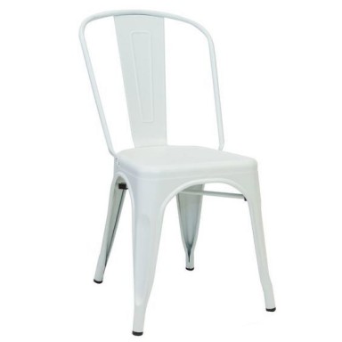 Sillas de Comedor diseño TOLIX. Pack 4 Unidades Blanco mate Sillas Modernas Tipo Eames DSW