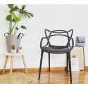Pack 4 Sillas Master Negras Sillas Modernas Tipo Eames DSW