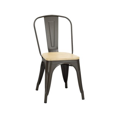 Sillas Tolix OAK Metal. Pack 4 Unidades Sillas Modernas Tipo Eames DSW