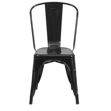 Sillas Tolix Negra. Pack 2 Unidades Sillas Modernas Tipo Eames DSW