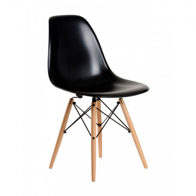 Sillas Eames DSW. Juego Cuatro Sillas Color Negro Sillas Modernas Tipo Eames DSW