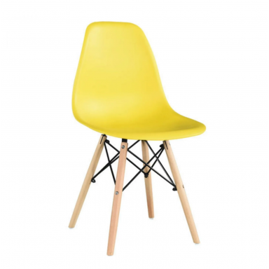 Pack de 4 Sillas Modernas tipo Eames DSW Color Amarillo Sillas Modernas Tipo Eames DSW