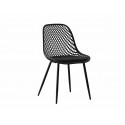 Pack de 4 Silla Europa Acolchada - Negra Sillas Modernas Tipo Eames DSW