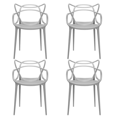 Pack 4 Sillas Master Gris Inicio