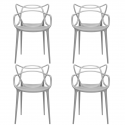 Pack 4 Sillas Master Gris Sillas Modernas Tipo Eames DSW