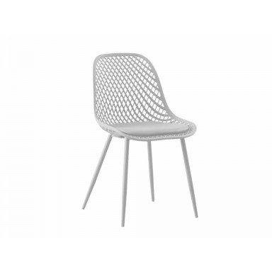 Pack de 4 Silla Europa Acolchada - Blanca Sillas Modernas Tipo Eames DSW