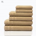 Juego de Toallas 6 Piezas Algodon Egipcio Beige Toallas